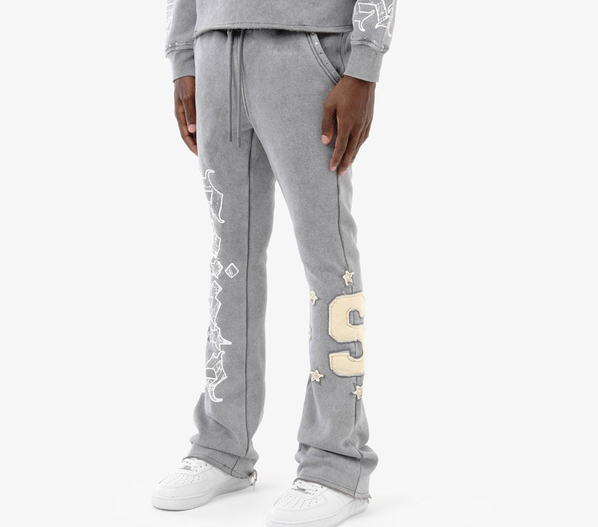 Copper Rivet Sweatsuit W Diamond - Grey