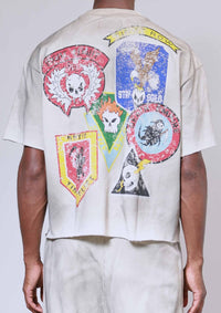 First Row LOGO ALLOVER CROP TEE