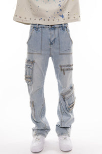 VCIOUS  WEstern MULTI CARGO RELAXED FLARED FIT