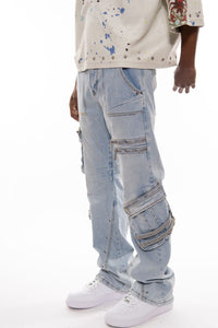 VCIOUS  WEstern MULTI CARGO RELAXED FLARED FIT