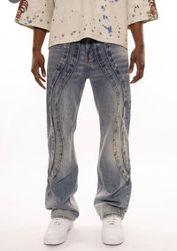 Vicious WESTERN FIT EMBROIDERED DENIM W/ STONE DETAILS