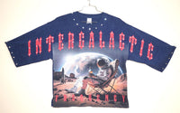 Taker "INTERGALACTIC FREQUENCY" cropped Tshirt