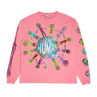 All Human Medicated Long Sleeve  Pink Tshirt