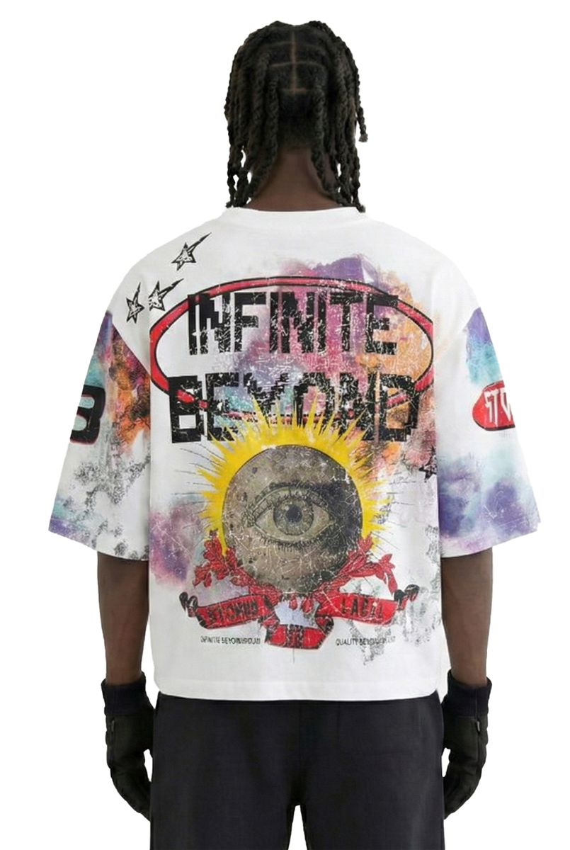 STORM88 Zenya White Cropped Tshirt