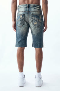 M. Society MEN'S RIP AND REPAIR JEAN SHORTS