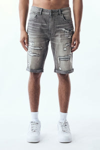 M. Society MEN'S RIP AND REPAIR JEAN SHORTS