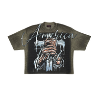 Rare Peace SWORD WAFFLE TEE W/ RHINESTONE DETAIL