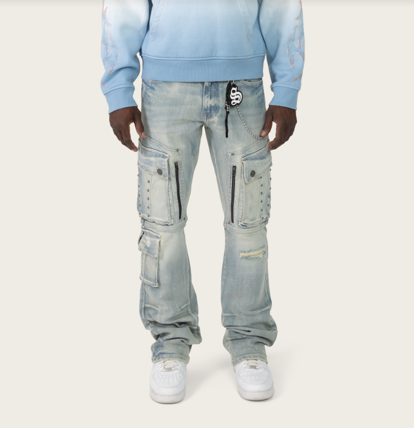 Smoke Rise Utility Stacked Jeans