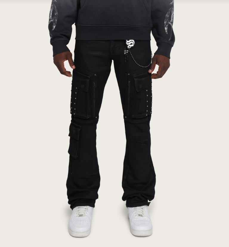 Smoke Rise Utility Stacked Jeans