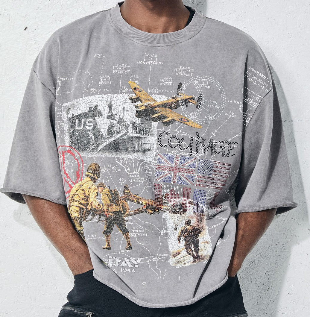 PJ Mark FRENCH TERRY CROPPED TEE