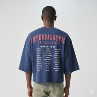 Taker "INTERGALACTIC FREQUENCY" cropped Tshirt