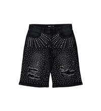 Kloud9 ALL OVER RHINESTONE DENIM SHORTS