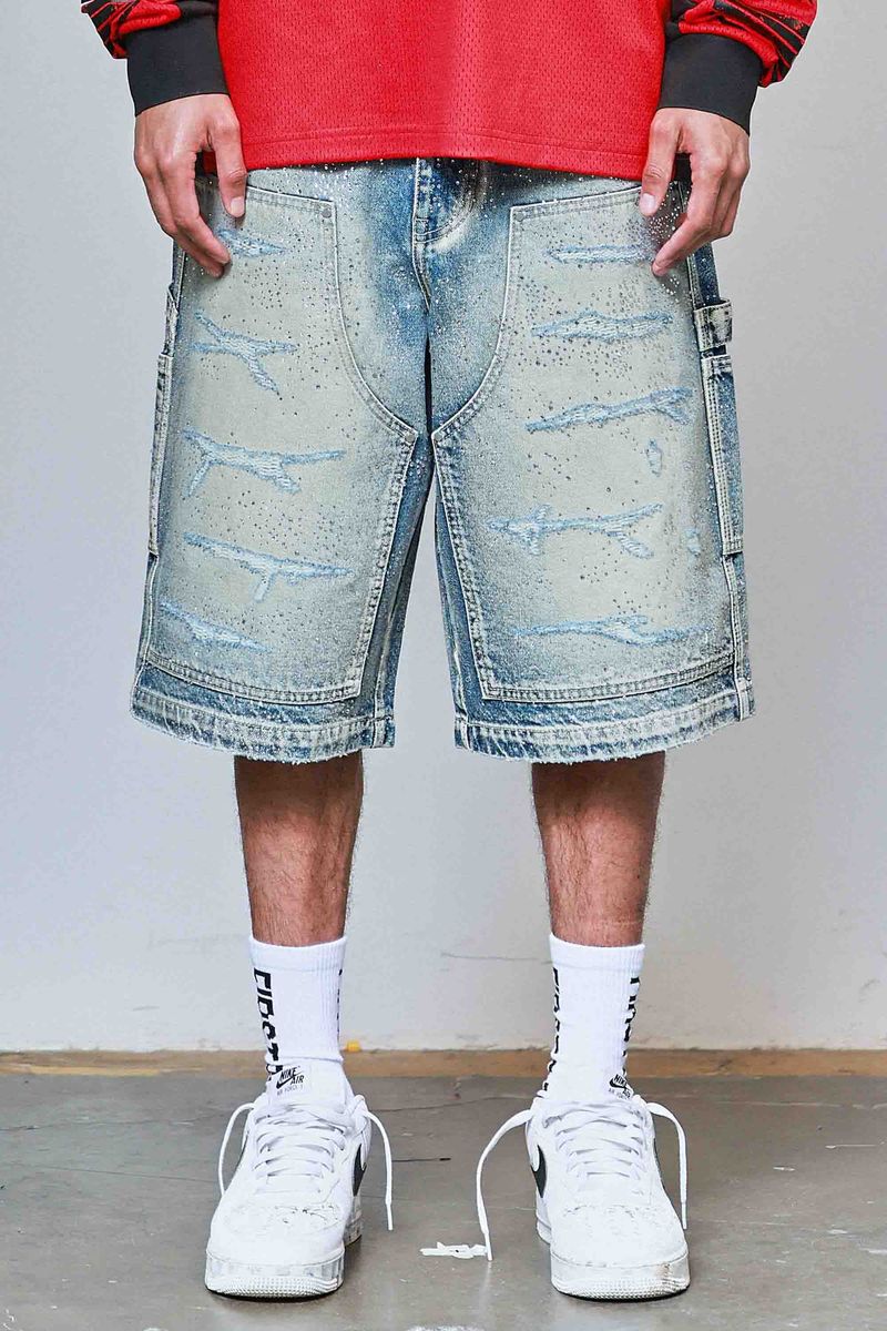 First Row RHINESTONE JORTS Details