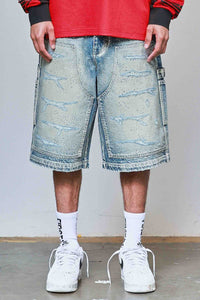 First Row RHINESTONE JORTS Details