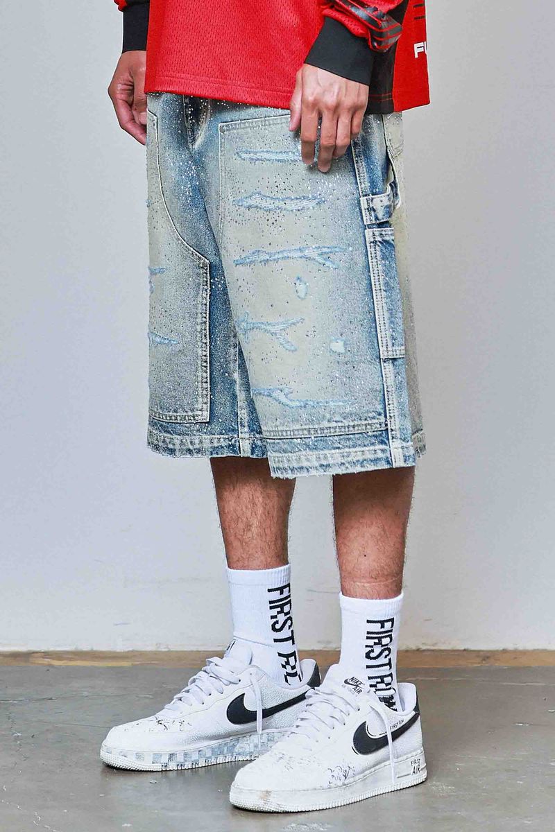 First Row RHINESTONE JORTS Details