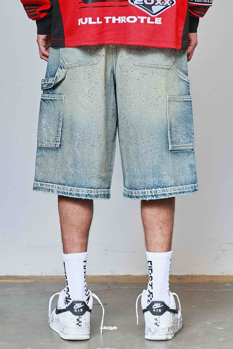 First Row RHINESTONE JORTS Details