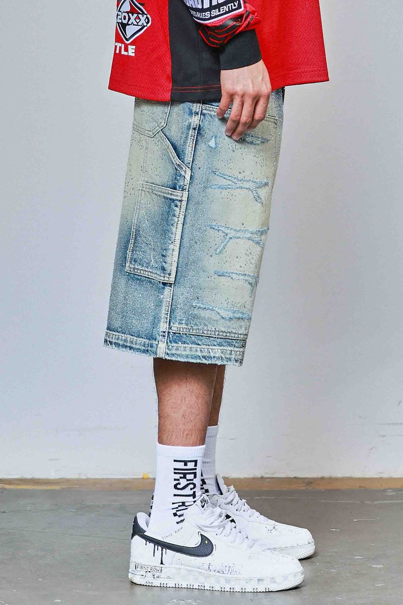 First Row RHINESTONE JORTS Details