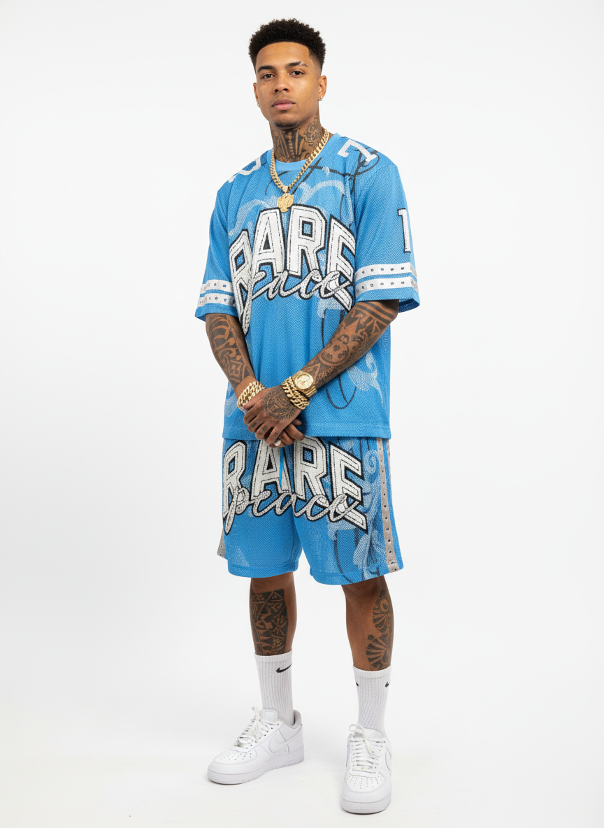 Rare Peace MESH JERSEY W/ RHINESTONE DETAIL