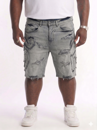 Black Light BIG MEN'S FASHION SHORTS (BL-26546X)