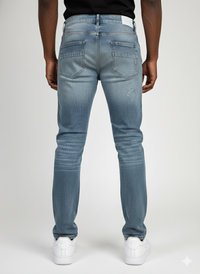 THREAD THEORY MEN'S RIP AND REPAIR SKINNY FIT JEANS