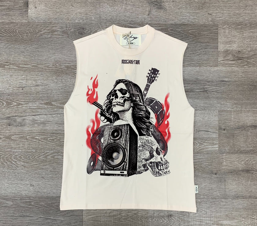 BKYS "ROCKSTAR"  OVERSIZED SLEEVELESS TEES