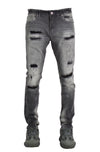 Focus Denim Rip & Repair Wash Grey/Black Jeans 5262