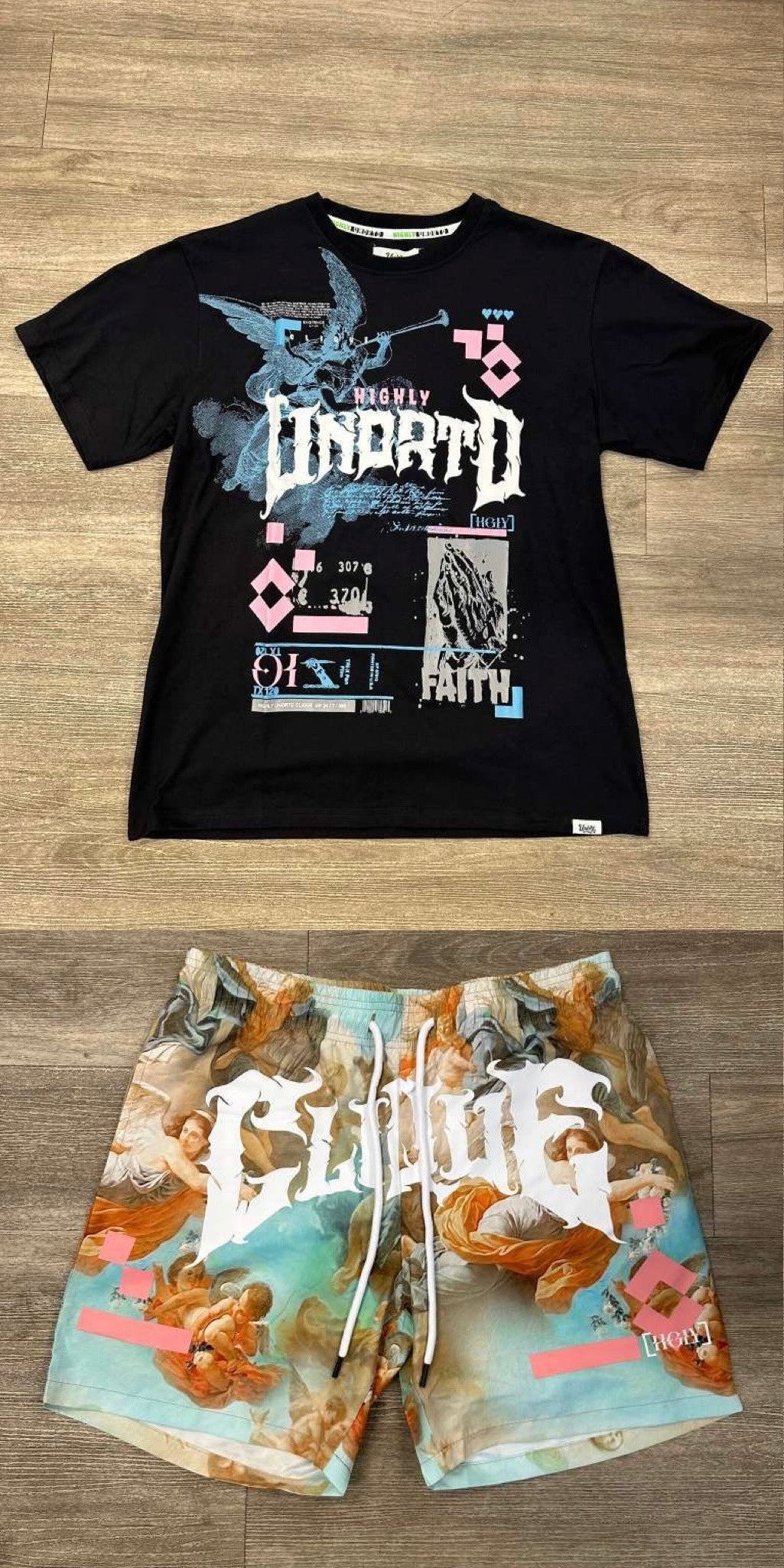 Highly Undrtd High Faith  2Pc Short Set