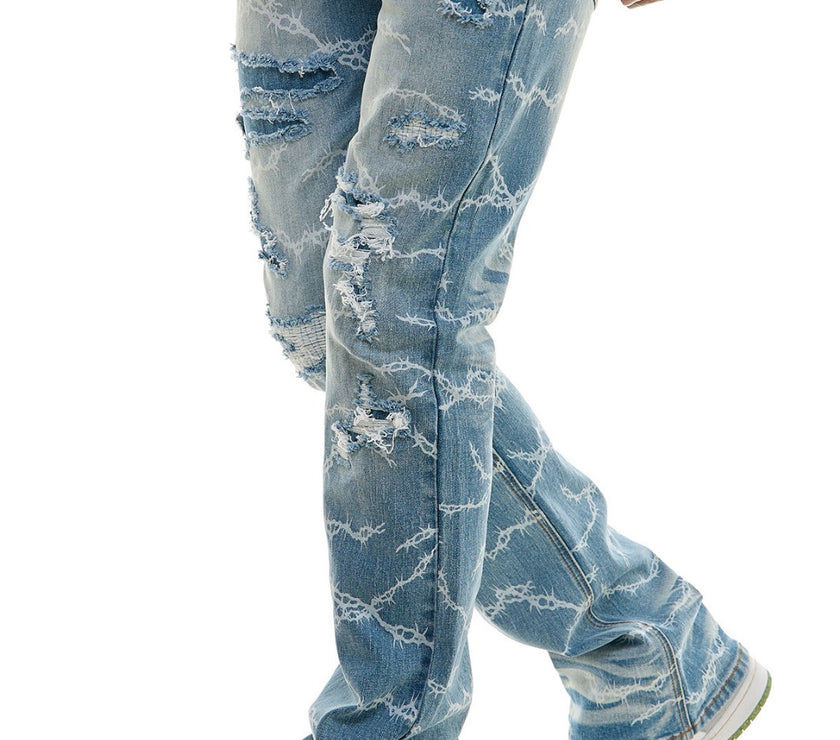 KDNK  WIRE STACKED JEANS-KND4746