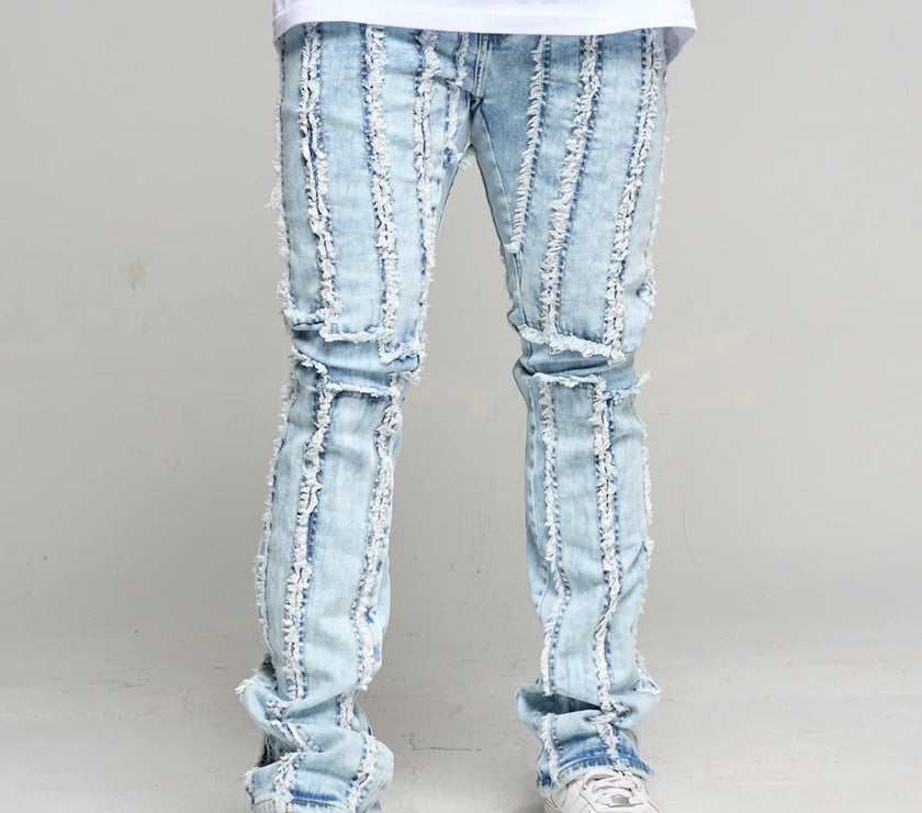 FW-330051 Stacked Panel Denim Jean