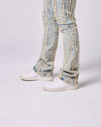 FW-330051 Stacked Panel Denim Jean