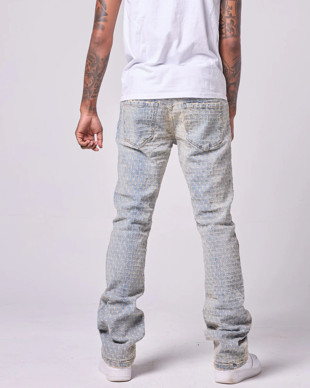 FWRD DENIM Stacked Speckle Rip Denim Jean