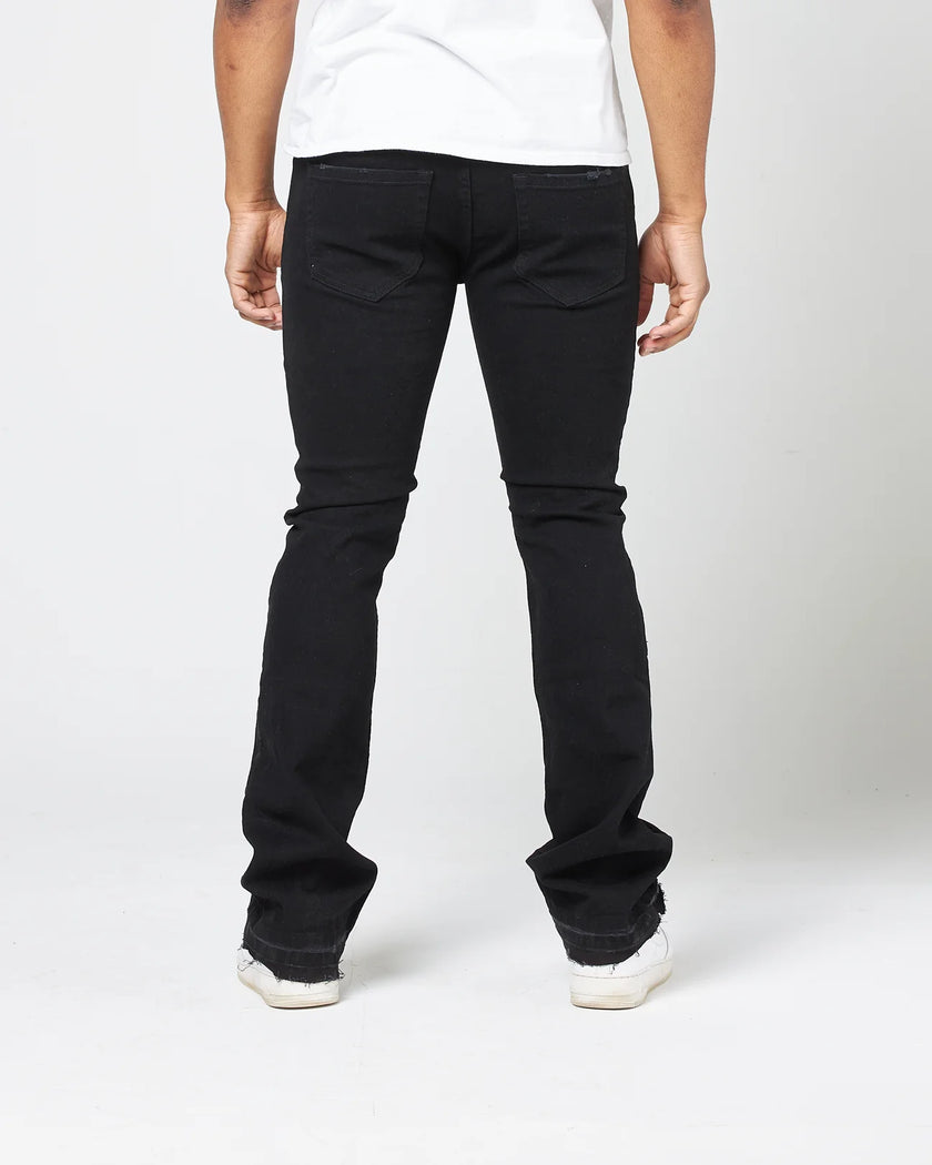 FWRD Men's Worn Down Stacked Flare Denim Jean