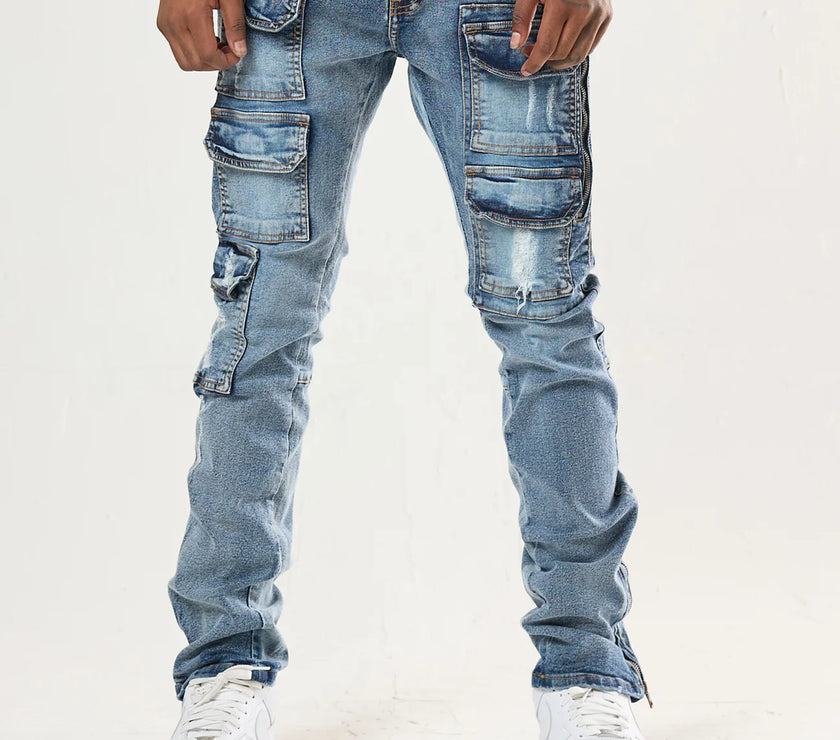 FWRD DENIM MEN'S TROOPER SLIM W/ ZIPPER DENIM JEAN