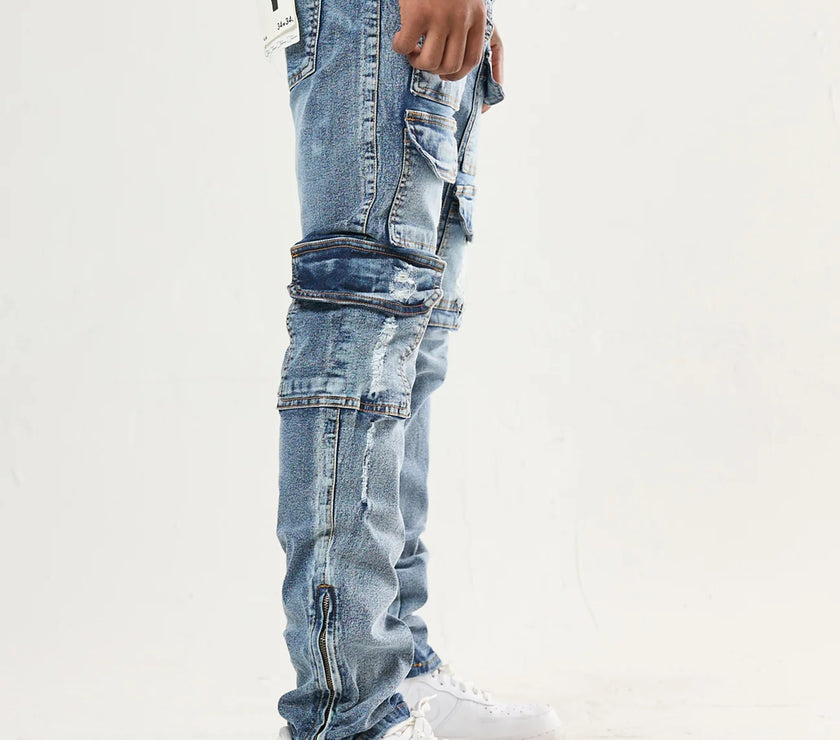 FWRD DENIM MEN'S TROOPER SLIM W/ ZIPPER DENIM JEAN