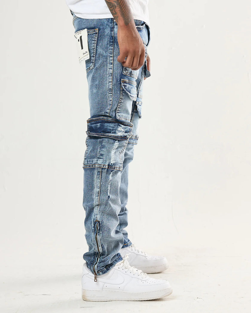 FWRD DENIM MEN'S TROOPER SLIM W/ ZIPPER DENIM JEAN