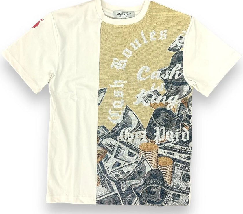 Majestik 'C.R.E.A.M.' Tapestry Jacquard T-Shirt (EggShell) TE2492