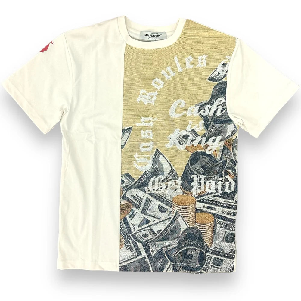 Majestik 'C.R.E.A.M.' Tapestry Jacquard T-Shirt (EggShell) TE2492