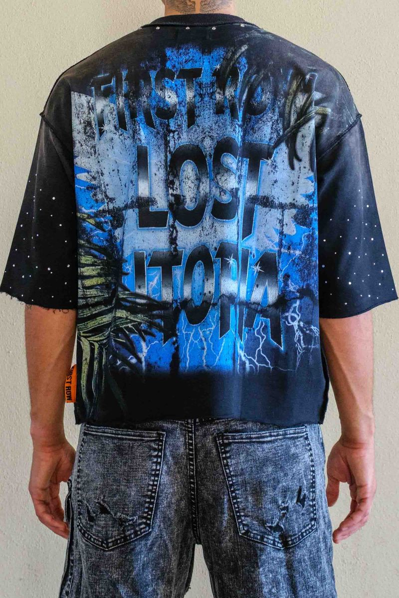 First Row LOST UTOPIA MYTH CROPPED TEE