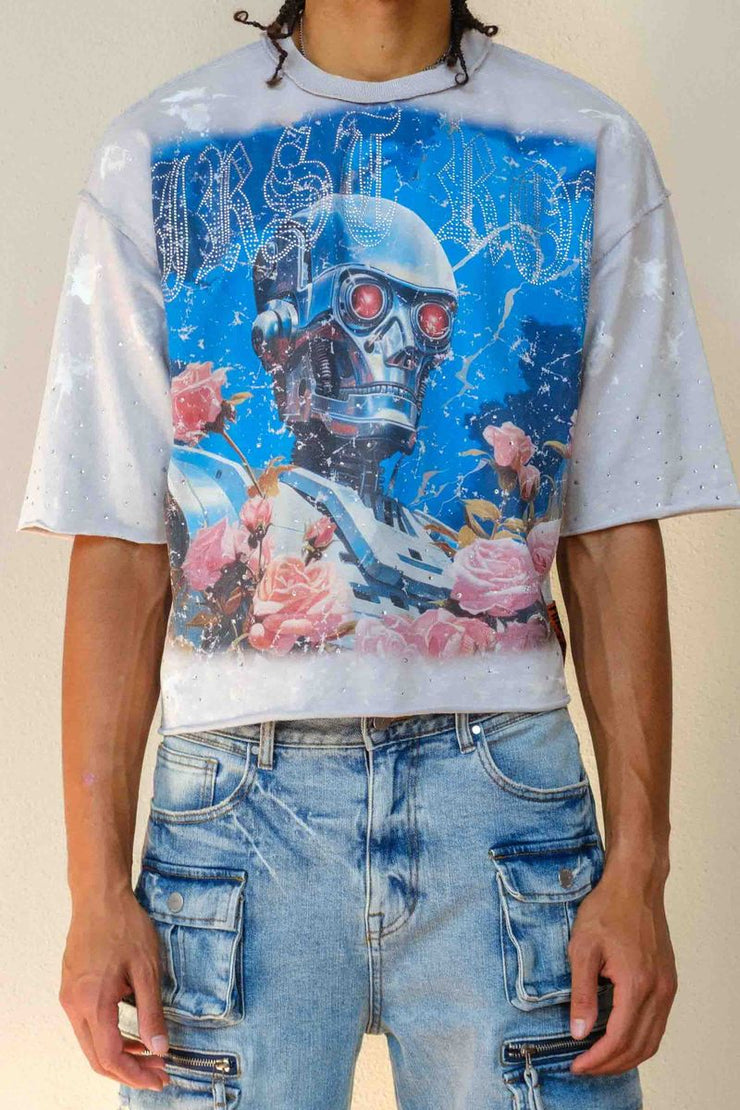 First Row LOST UTOPIA BLOSSOM CROPPED TEE