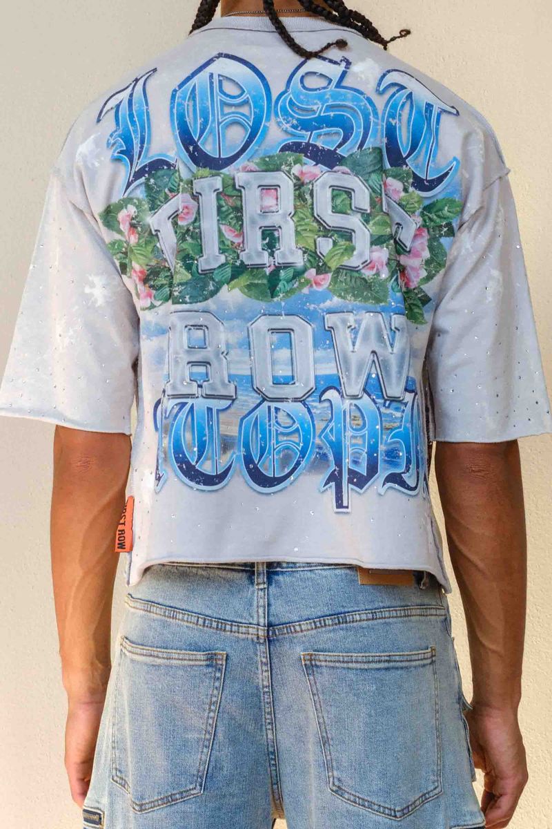 First Row LOST UTOPIA BLOSSOM CROPPED TEE
