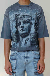 First Row LOST UTOPIA UNEARTH CROPPED TEE