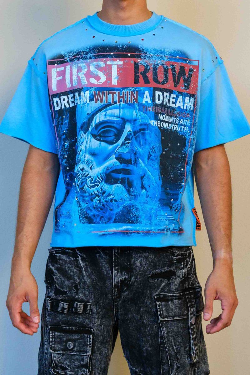 First Row LOST UTOPIA RUINS DREAM CROPPED TEE