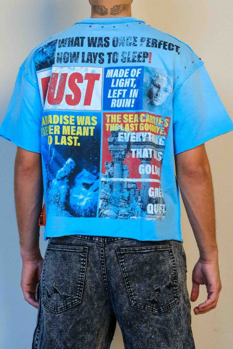 First Row LOST UTOPIA RUINS DREAM CROPPED TEE