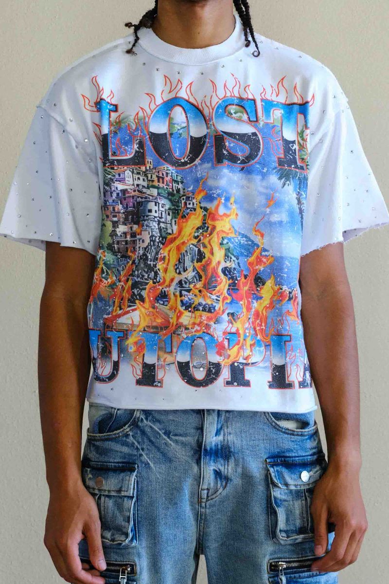 First Row LOST UTOPIA BURNING FLAME TEE