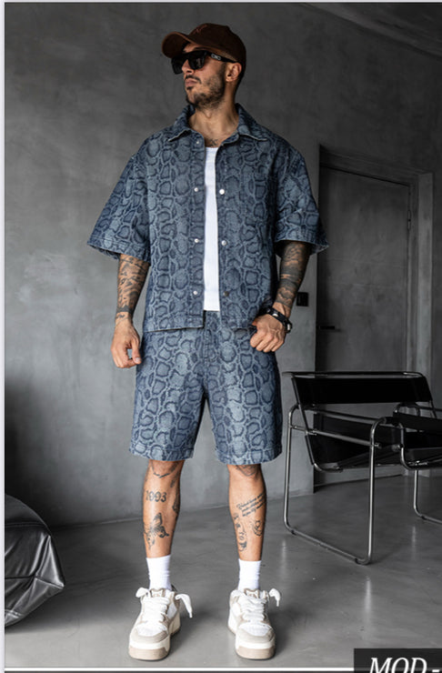 Cocodrile Blue Denim Set