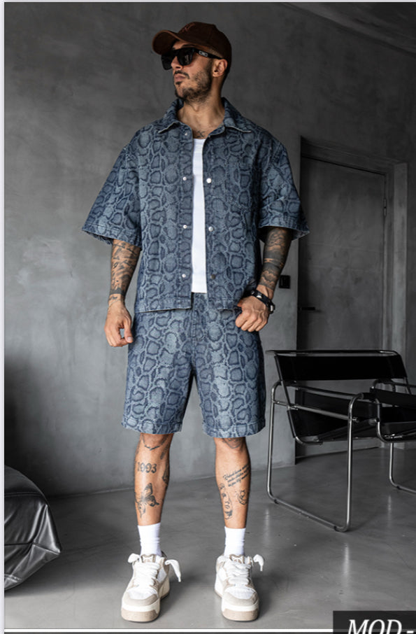 Cocodrile Blue Denim Set