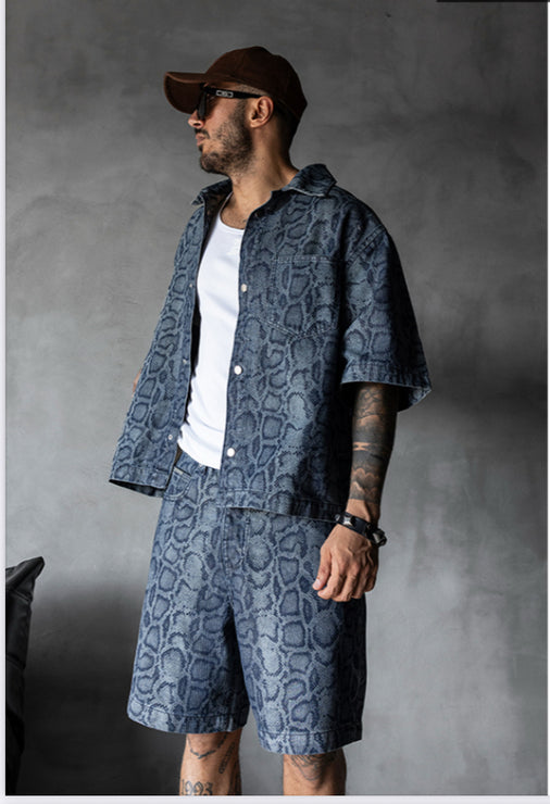 Cocodrile Blue Denim Set