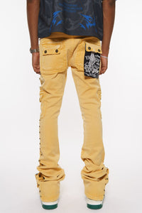 Vicious STUDDED WARRIOR CARGO FLARE FIT DENIM