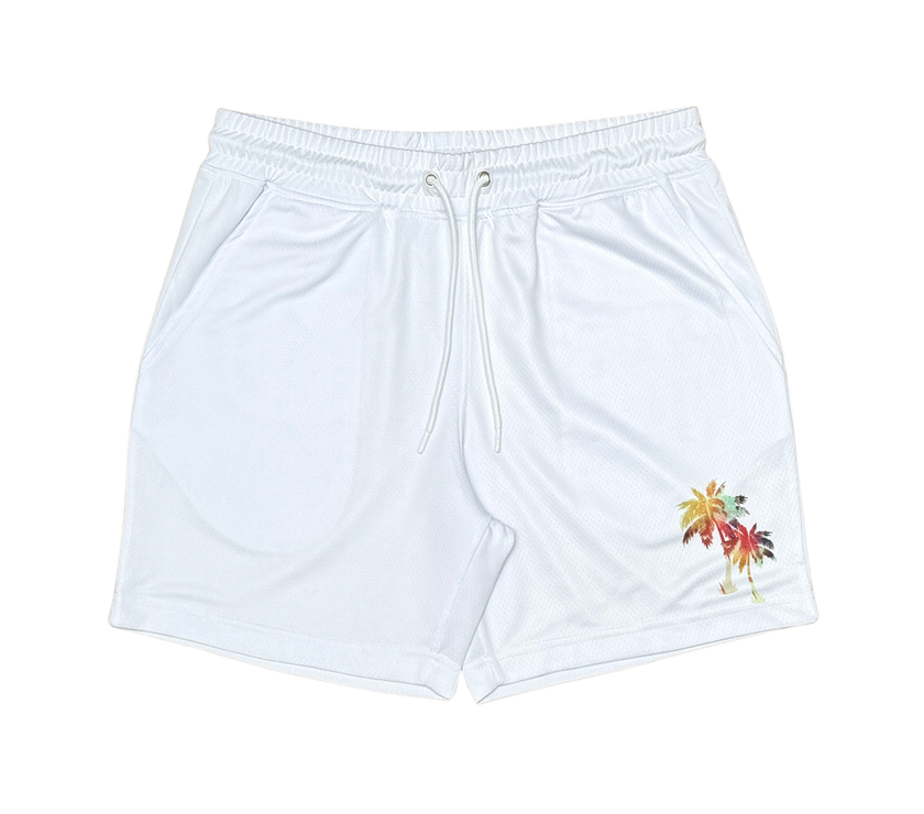 Redtag Palm Trees 2 PC Short Set Men-White