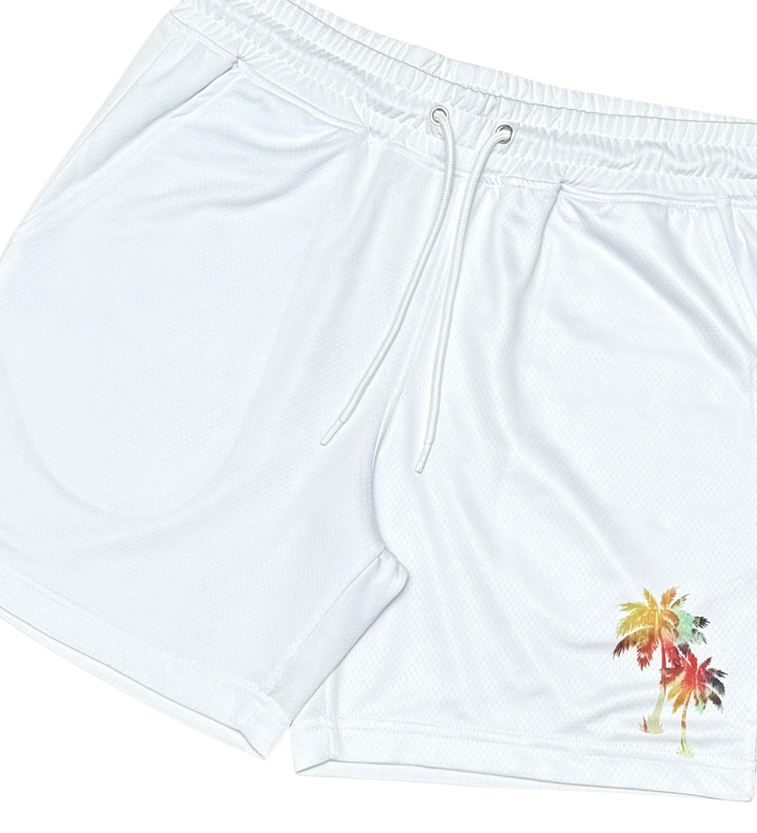 Redtag Palm Trees 2 PC Short Set Men-White